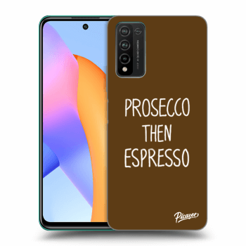 Picasee silikonowe przeźroczyste etui na Honor 10X Lite - Prosecco then espresso