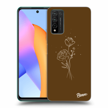 Etui na Honor 10X Lite - Brown flowers