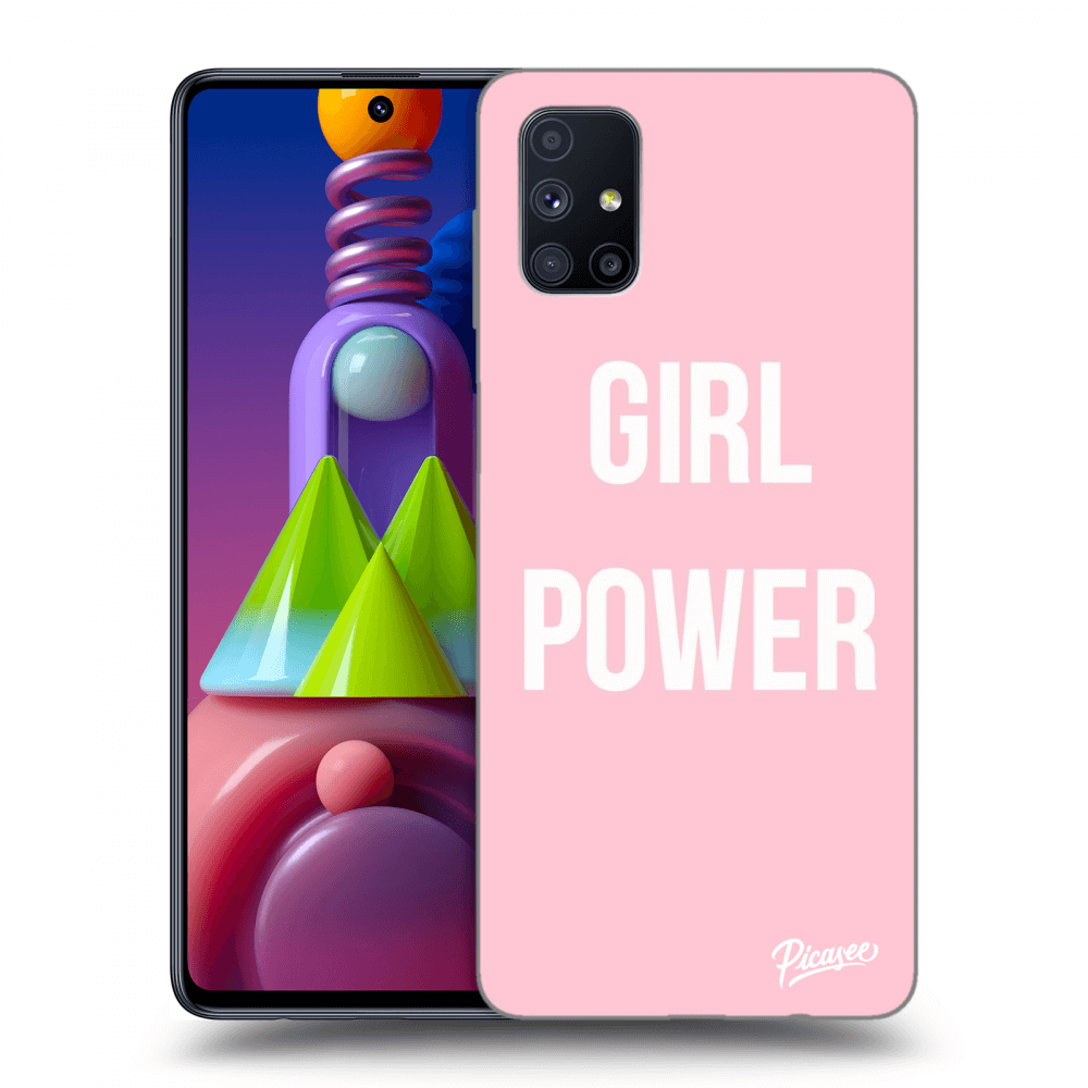 Picasee silikonowe czarne etui na Samsung Galaxy M51 M515F - Girl power