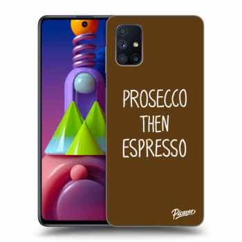 Picasee silikonowe przeźroczyste etui na Samsung Galaxy M51 M515F - Prosecco then espresso