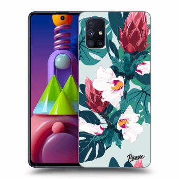 Picasee silikonowe przeźroczyste etui na Samsung Galaxy M51 M515F - Rhododendron