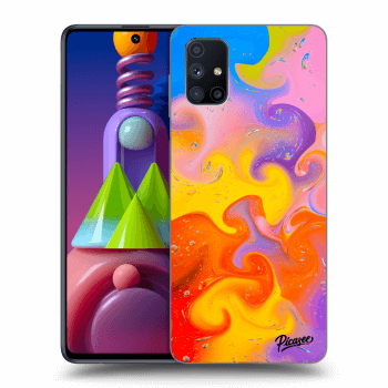 Picasee silikonowe przeźroczyste etui na Samsung Galaxy M51 M515F - Bubbles