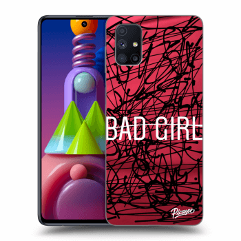 Picasee silikonowe czarne etui na Samsung Galaxy M51 M515F - Bad girl