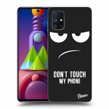Picasee silikonowe czarne etui na Samsung Galaxy M51 M515F - Don't Touch My Phone