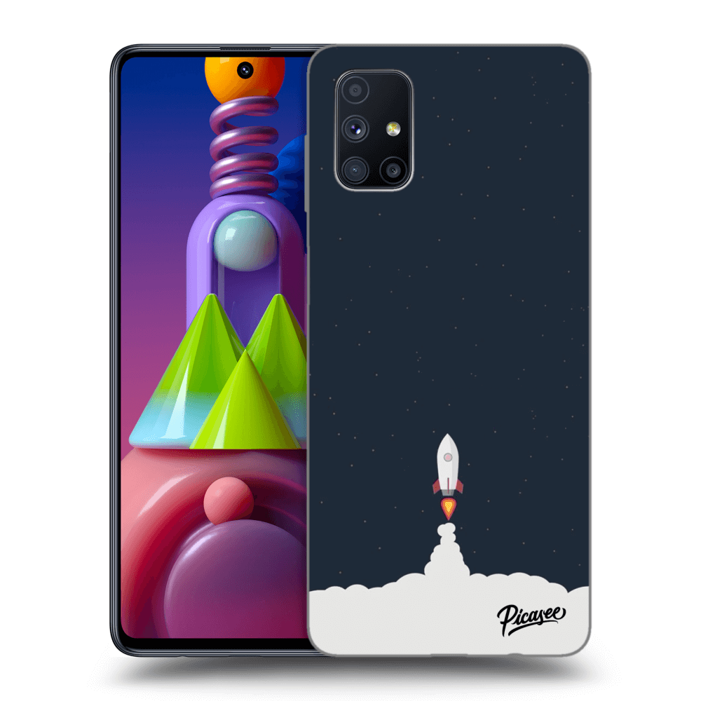 Picasee silikonowe czarne etui na Samsung Galaxy M51 M515F - Astronaut 2
