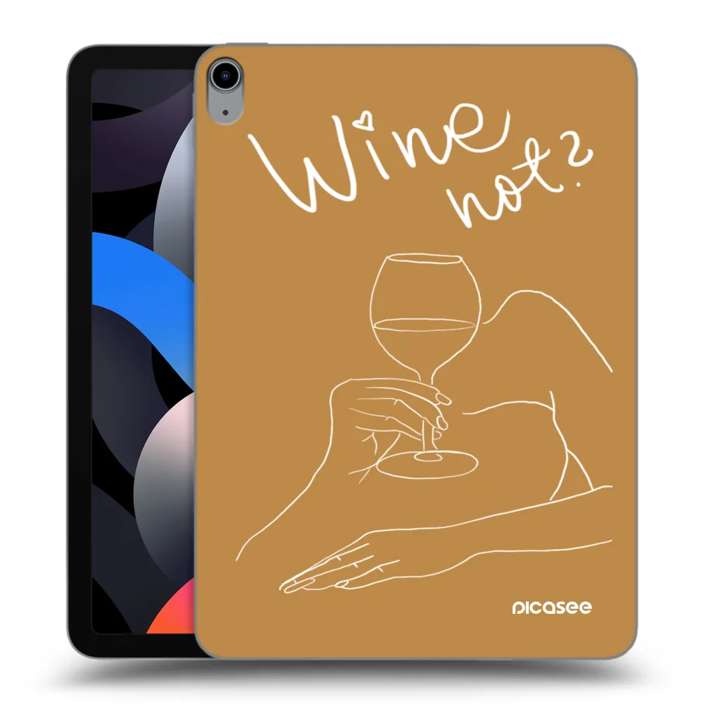 Picasee silikonowe przeźroczyste etui na Apple iPad Air 4 10.9" 2020 - Wine not