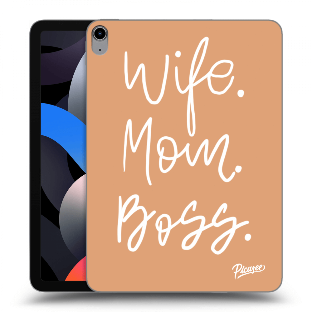 Picasee silikonowe przeźroczyste etui na Apple iPad Air 4 10.9" 2020 - Boss Mama