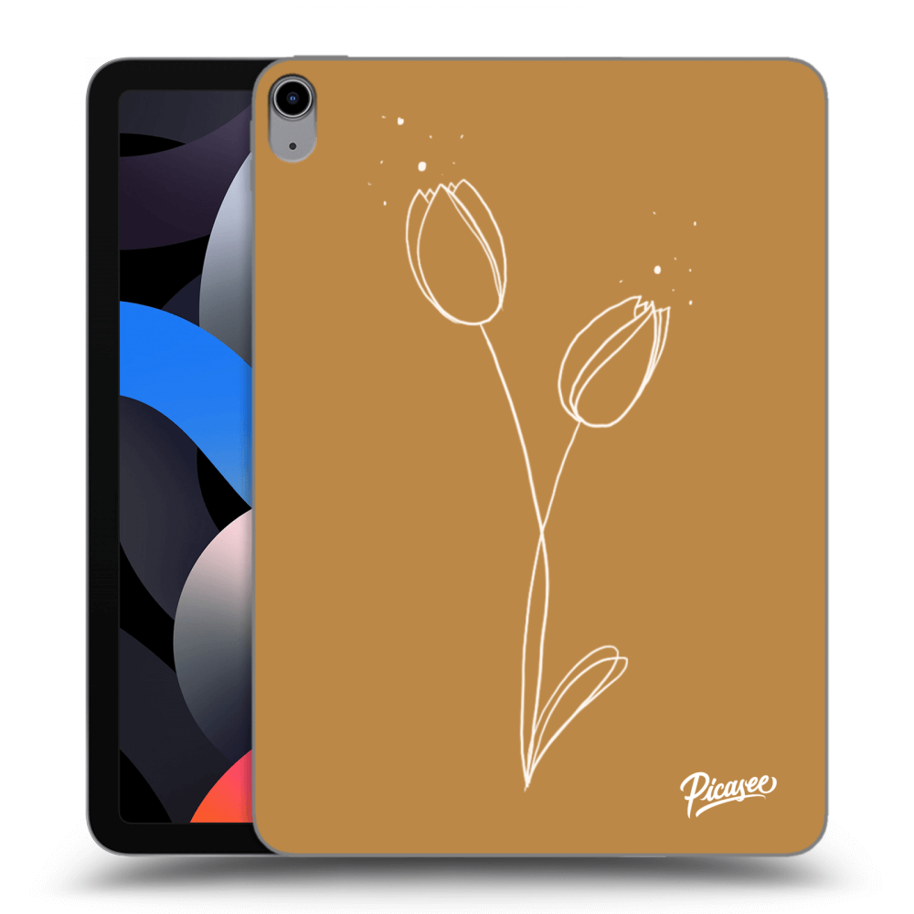 Picasee silikonowe przeźroczyste etui na Apple iPad Air 4 10.9" 2020 - Tulips