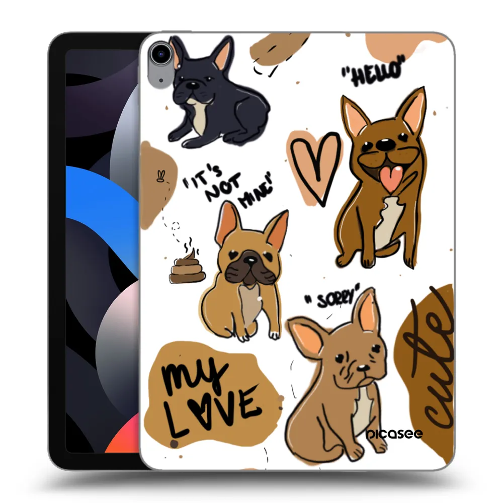 Picasee silikonowe przeźroczyste etui na Apple iPad Air 4 10.9" 2020 - Frenchies
