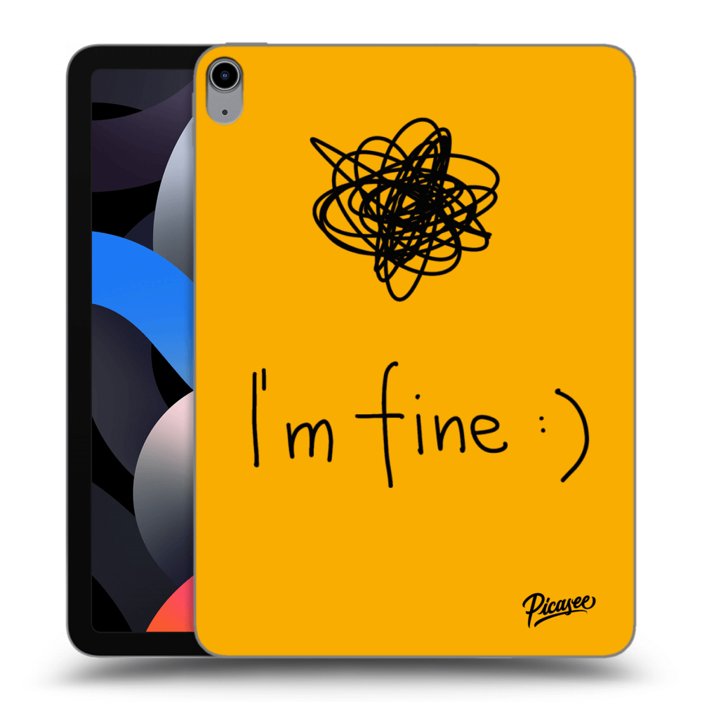 Picasee silikonowe przeźroczyste etui na Apple iPad Air 4 10.9" 2020 - I am fine