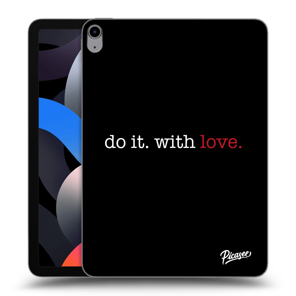 Picasee silikonowe czarne etui na Apple iPad Air 4 10.9" 2020 - Do it. With love.