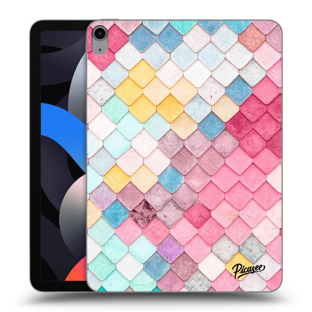 Picasee silikonowe przeźroczyste etui na Apple iPad Air 4 10.9" 2020 - Colorful roof