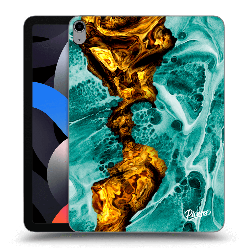 Picasee silikonowe przeźroczyste etui na Apple iPad Air 4 10.9" 2020 - Goldsky