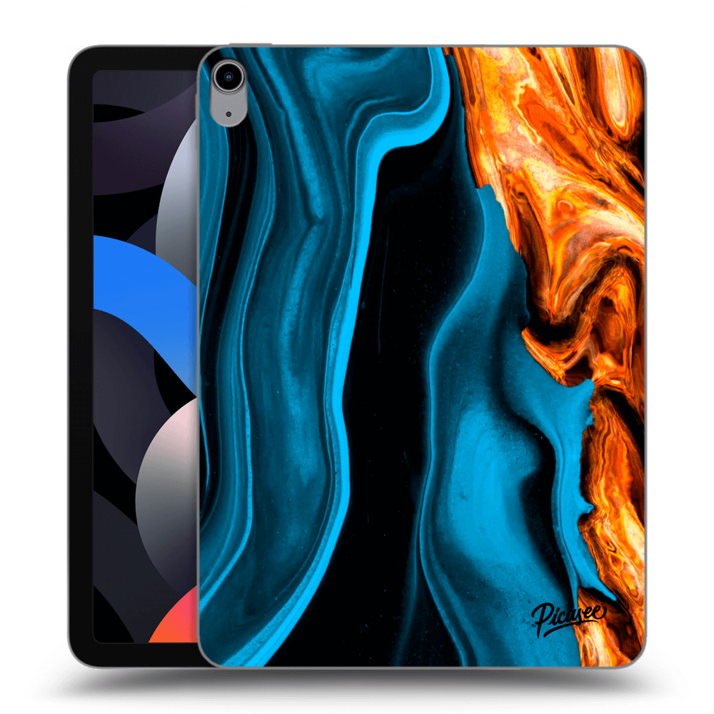 Picasee silikonowe przeźroczyste etui na Apple iPad Air 4 10.9" 2020 - Gold blue