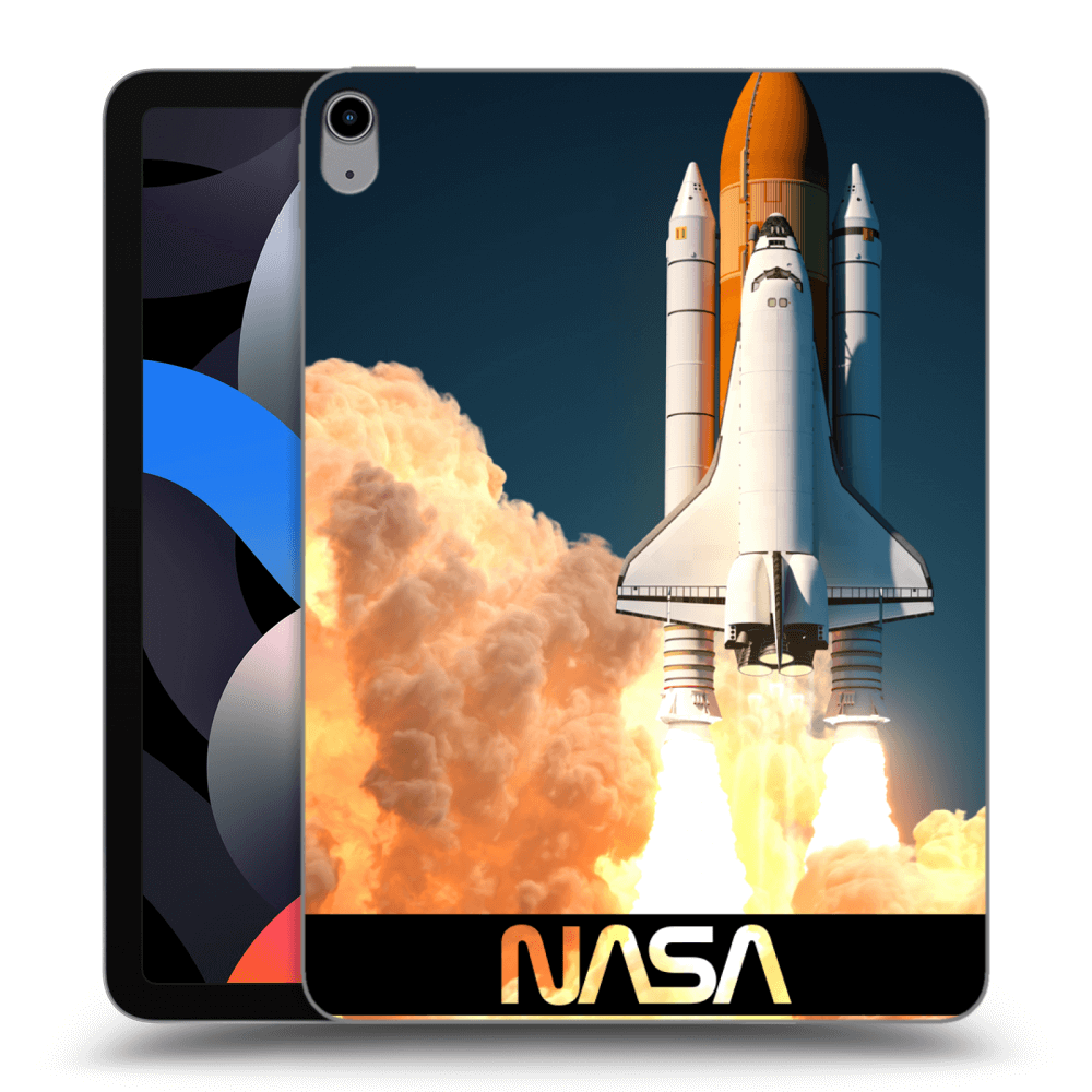 Picasee silikonowe czarne etui na Apple iPad Air 4 10.9" 2020 - Space Shuttle