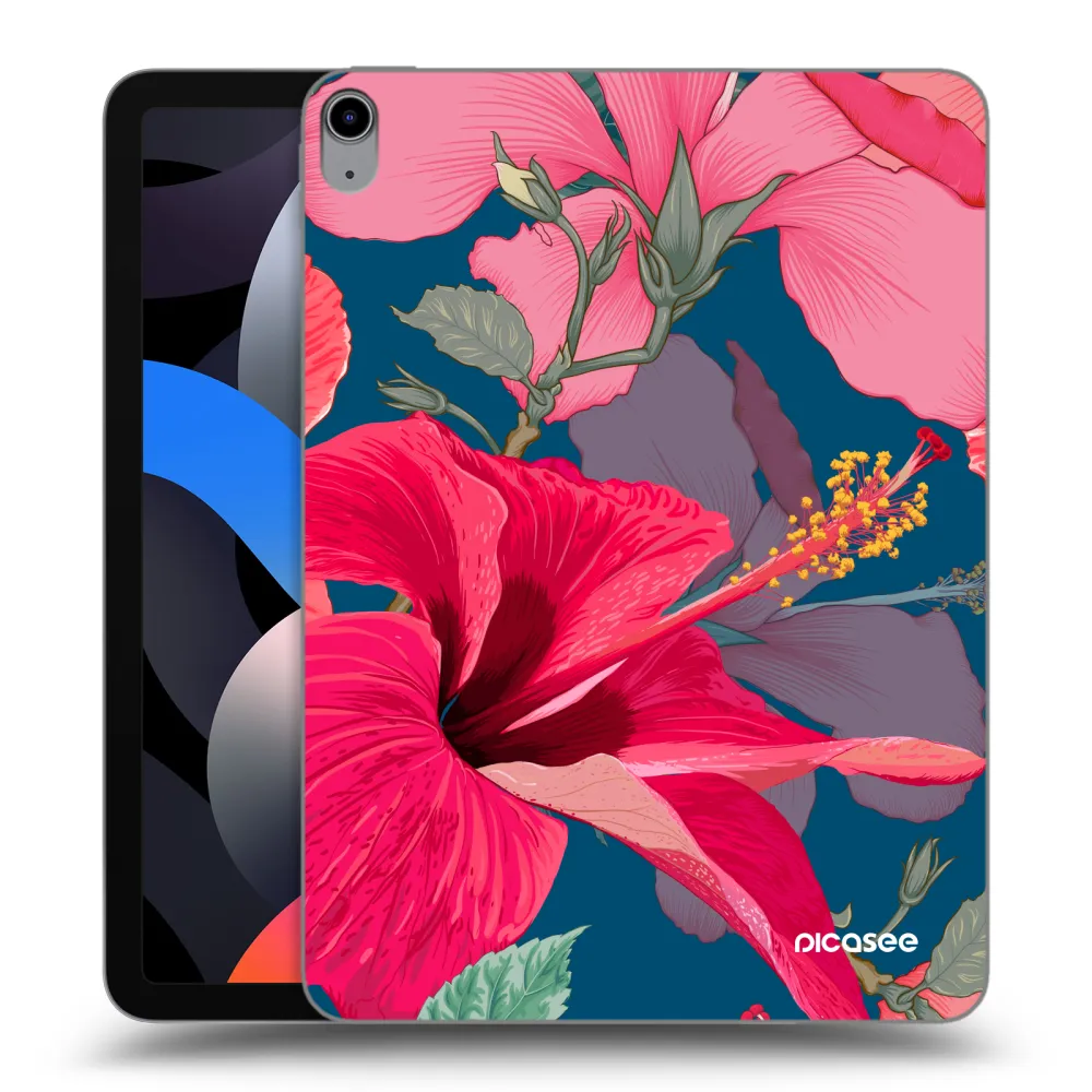 Picasee silikonowe przeźroczyste etui na Apple iPad Air 4 10.9" 2020 - Hibiscus