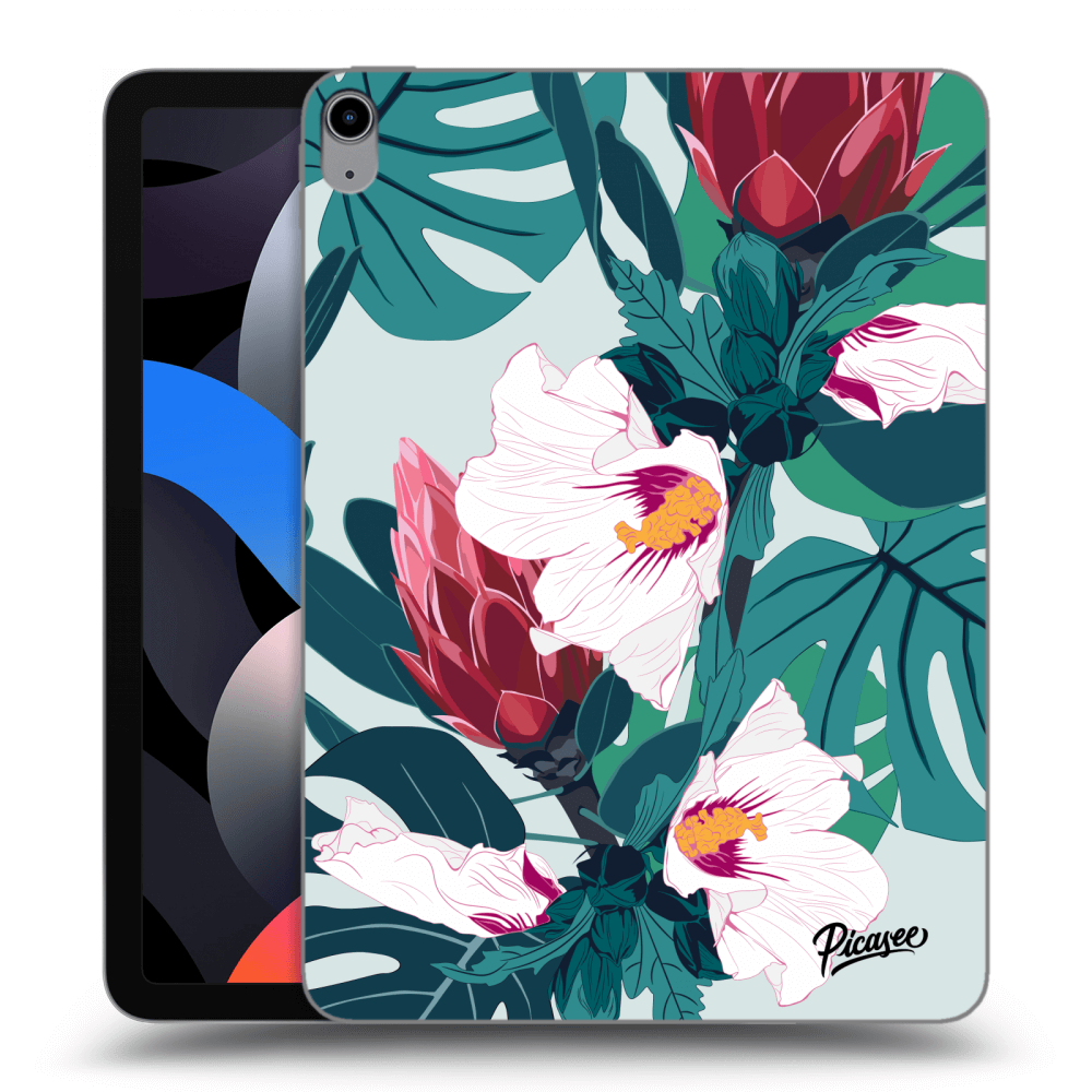 Picasee silikonowe przeźroczyste etui na Apple iPad Air 4 10.9" 2020 - Rhododendron