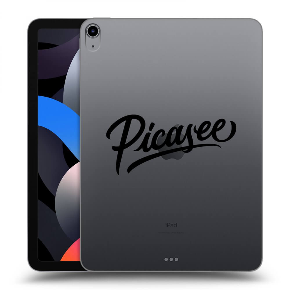 Picasee silikonowe przeźroczyste etui na Apple iPad Air 4 10.9" 2020 - Picasee - old logo - black