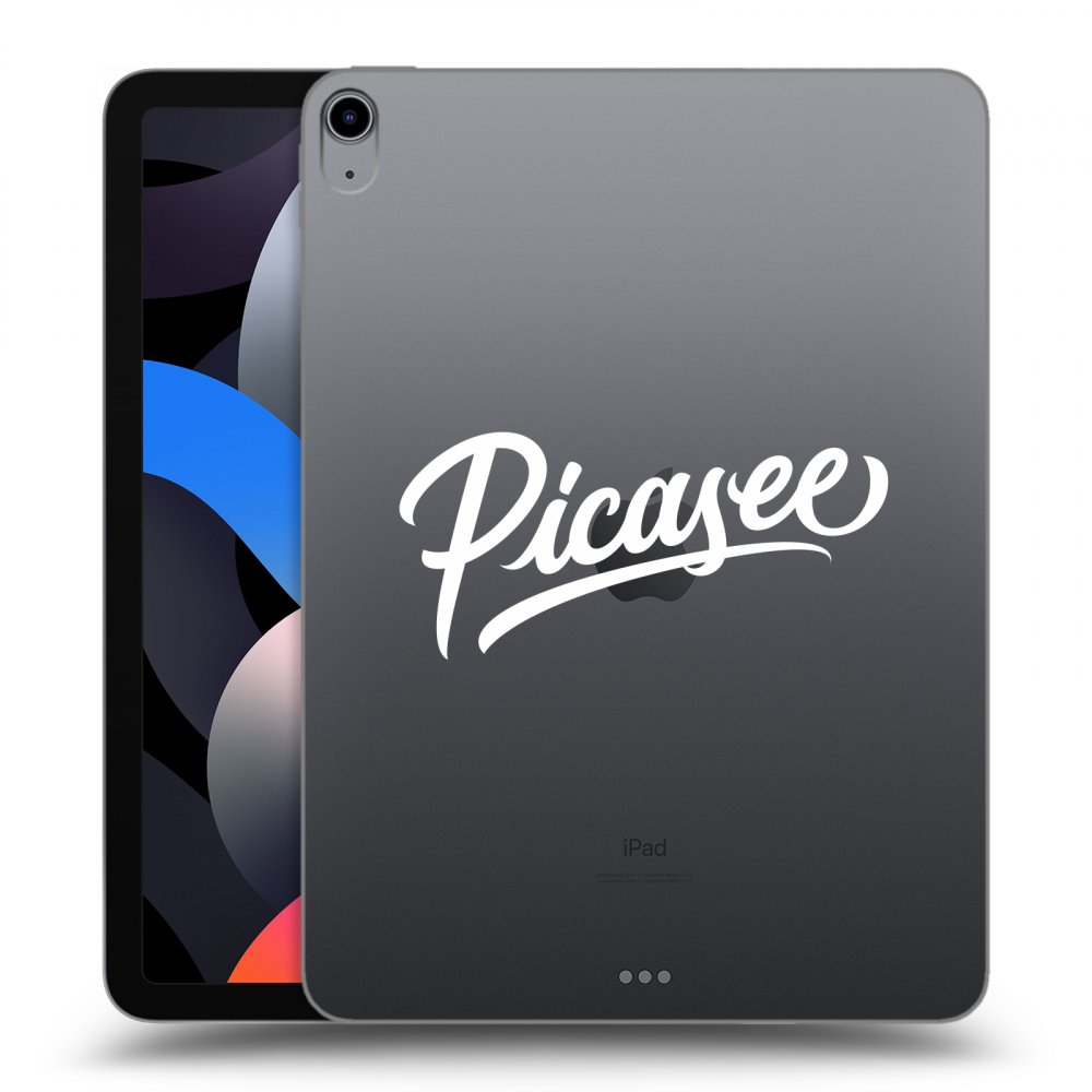 Picasee silikonowe przeźroczyste etui na Apple iPad Air 4 10.9" 2020 - Picasee - old logo - white