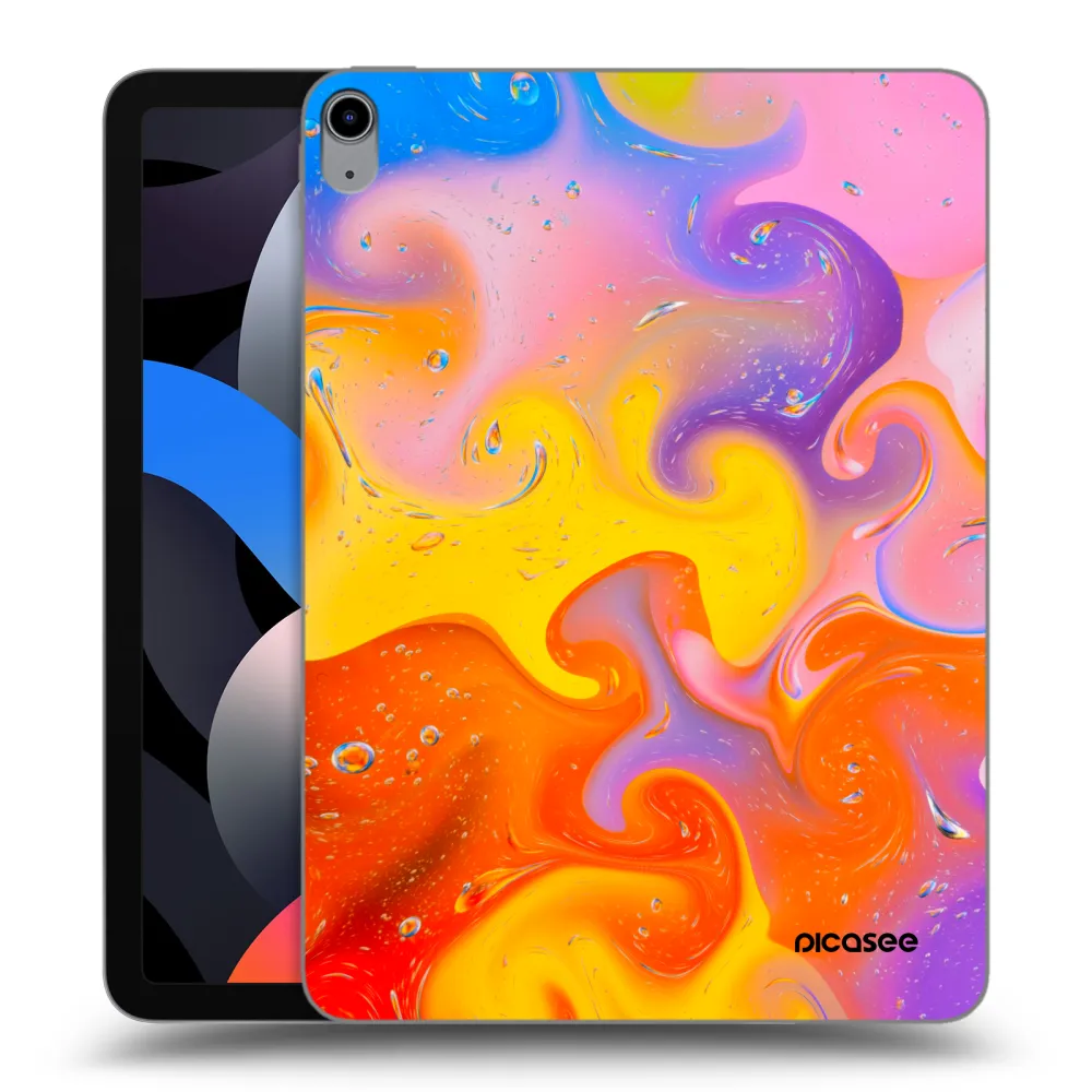 Picasee silikonowe przeźroczyste etui na Apple iPad Air 4 10.9" 2020 - Bubbles