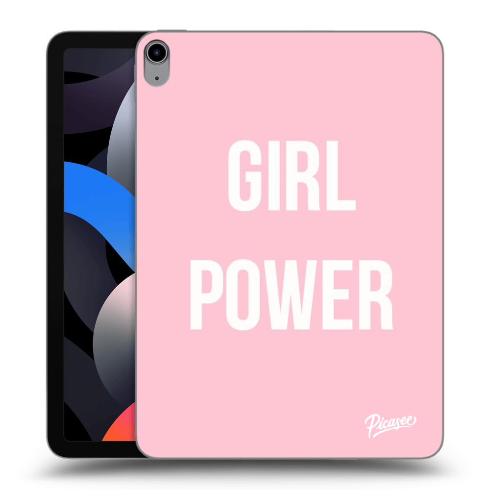 Picasee silikonowe czarne etui na Apple iPad Air 4 10.9" 2020 - Girl power