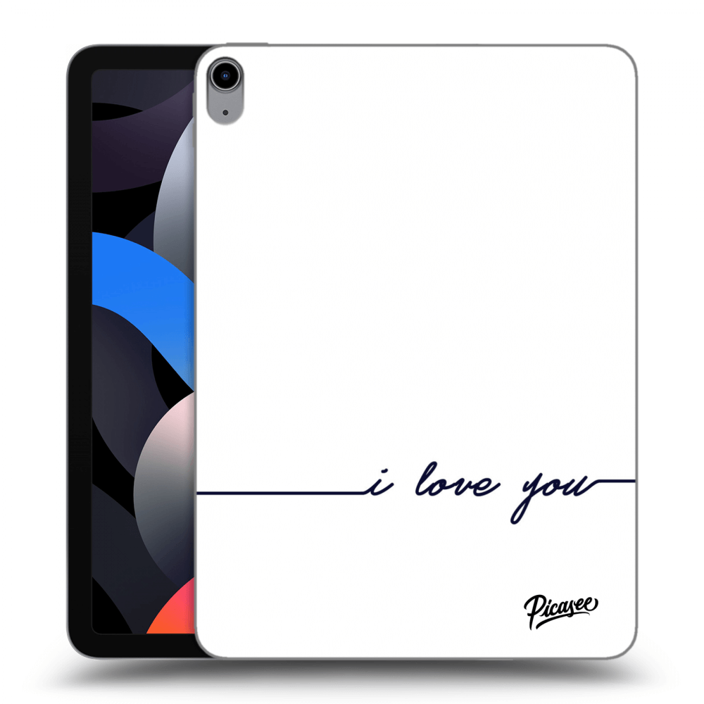 Picasee silikonowe przeźroczyste etui na Apple iPad Air 4 10.9" 2020 - I love you