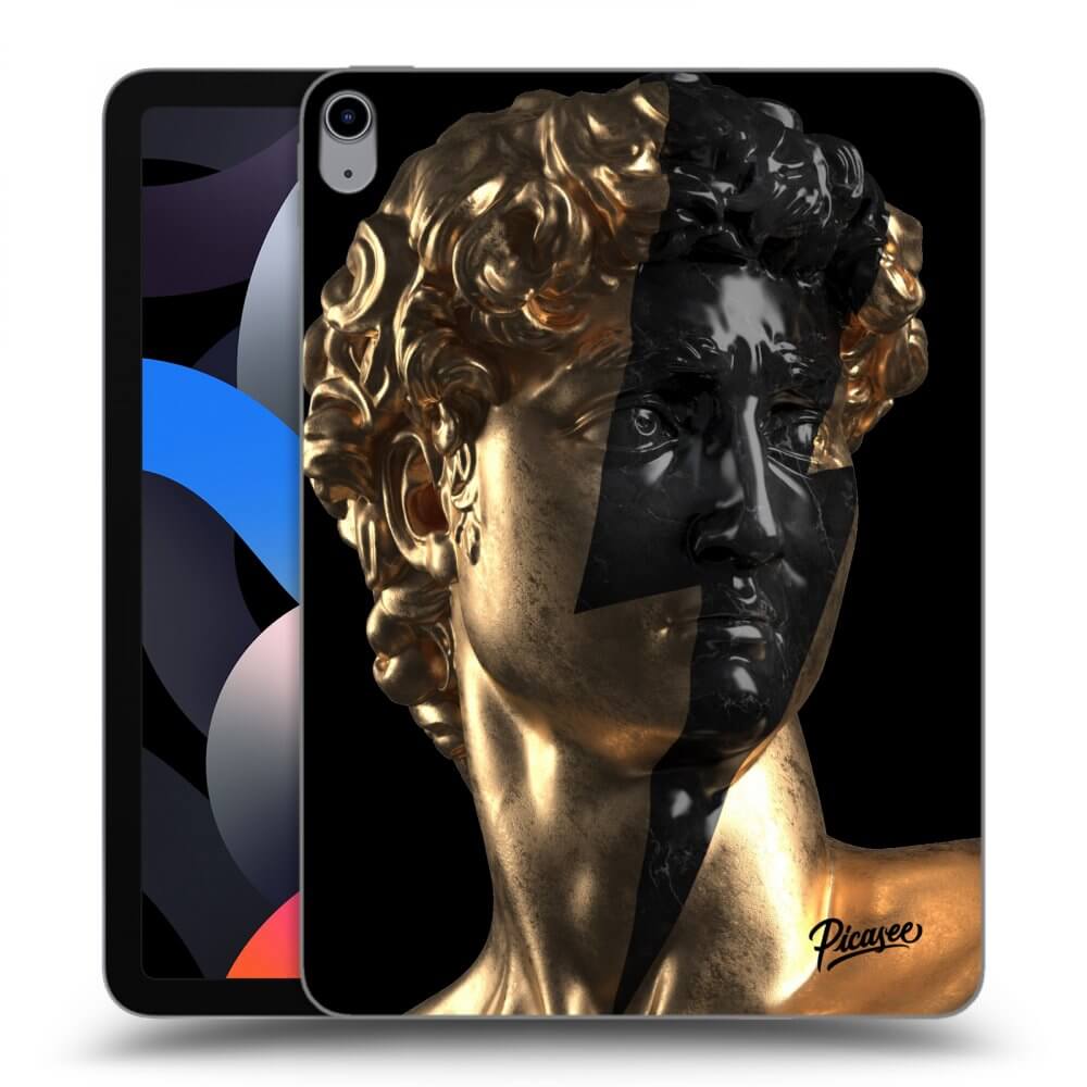 Picasee silikonowe czarne etui na Apple iPad Air 4 10.9" 2020 - Wildfire - Gold