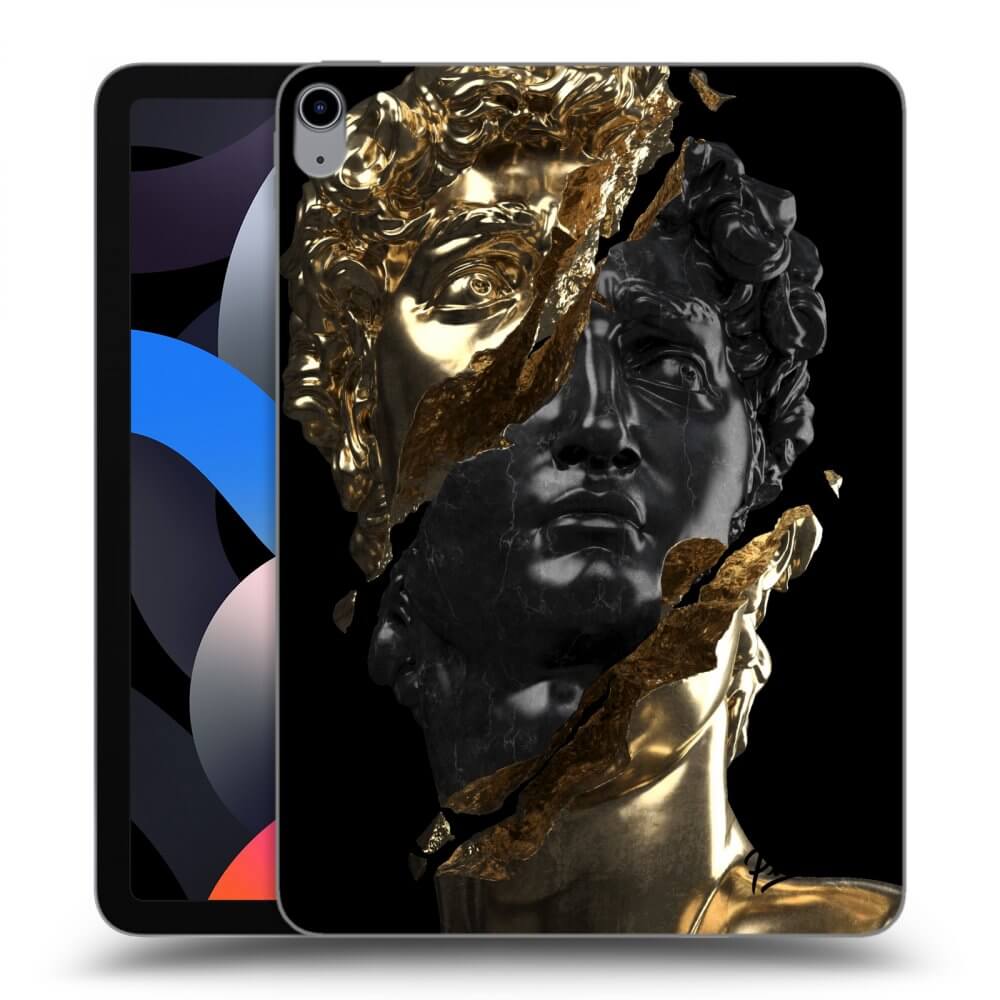 Picasee silikonowe czarne etui na Apple iPad Air 4 10.9" 2020 - Gold - Black