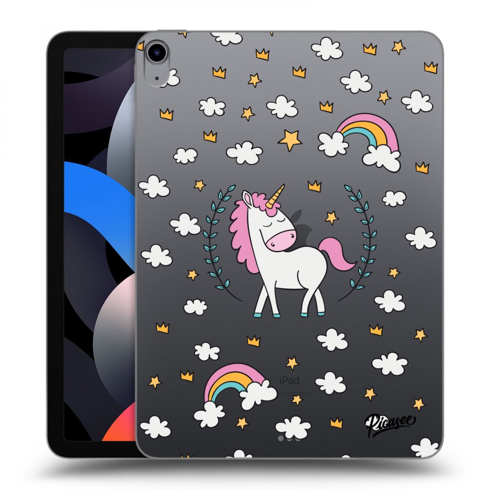 Picasee silikonowe przeźroczyste etui na Apple iPad Air 4 10.9" 2020 - Unicorn star heaven