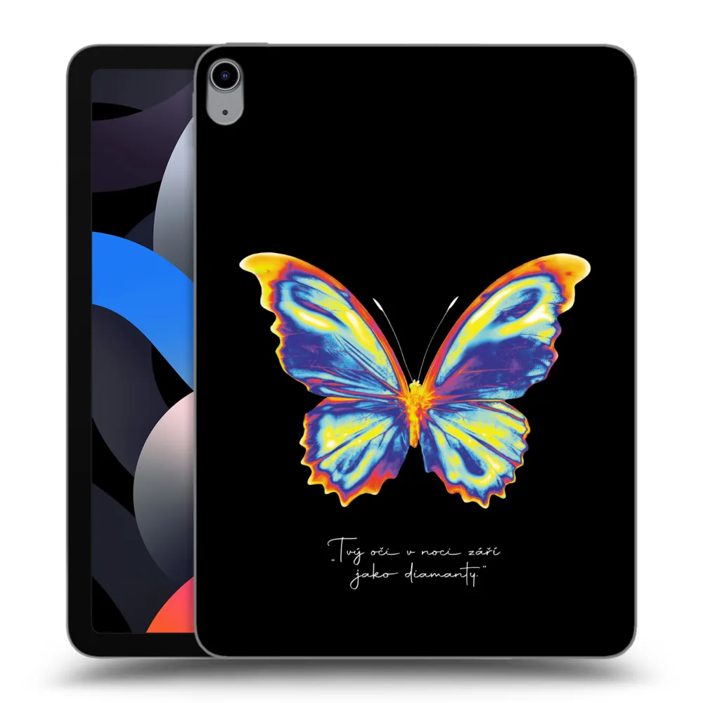 Picasee silikonowe przeźroczyste etui na Apple iPad Air 4 10.9" 2020 - Diamanty Black