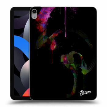 Picasee silikonowe przeźroczyste etui na Apple iPad Air 4 10.9" 2020 - Peony black