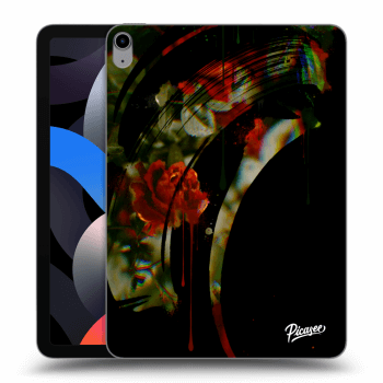Picasee silikonowe przeźroczyste etui na Apple iPad Air 4 10.9" 2020 - Roses black