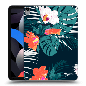 Picasee silikonowe przeźroczyste etui na Apple iPad Air 4 10.9" 2020 - Monstera Color