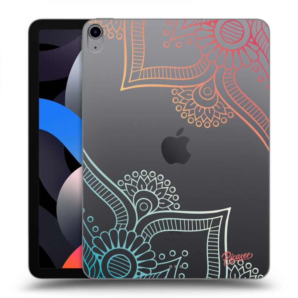 Picasee silikonowe przeźroczyste etui na Apple iPad Air 4 10.9" 2020 - Flowers pattern