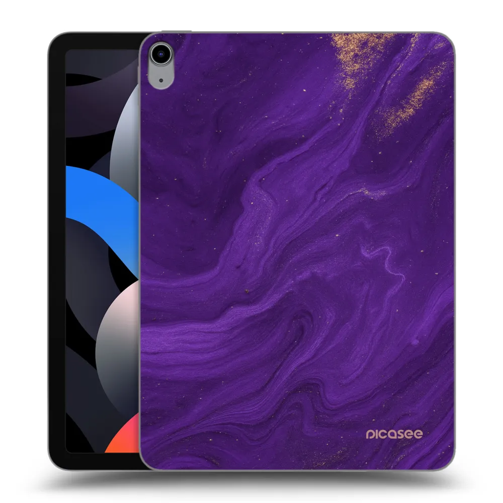 Picasee silikonowe przeźroczyste etui na Apple iPad Air 4 10.9" 2020 - Purple