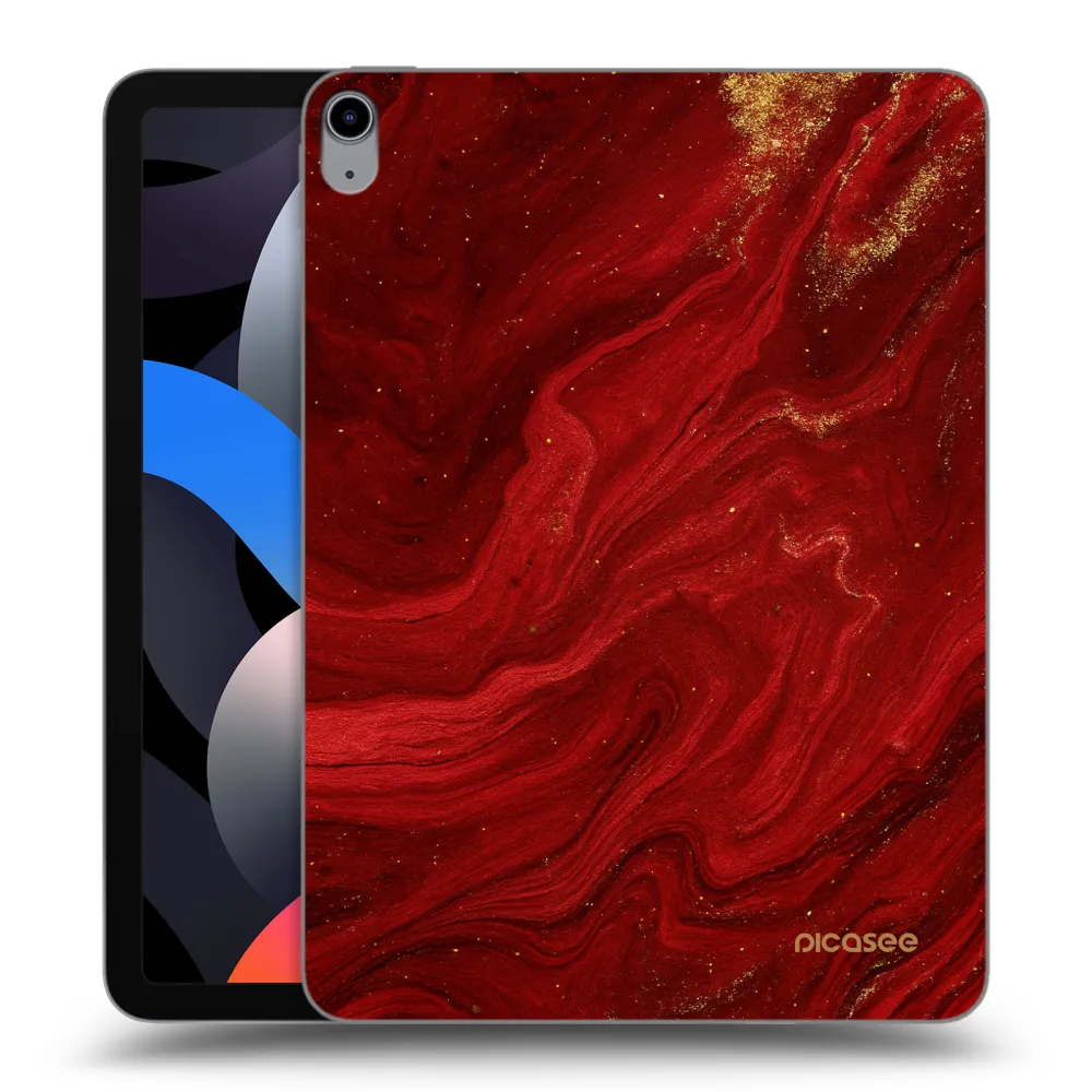Picasee silikonowe przeźroczyste etui na Apple iPad Air 4 10.9" 2020 - Red