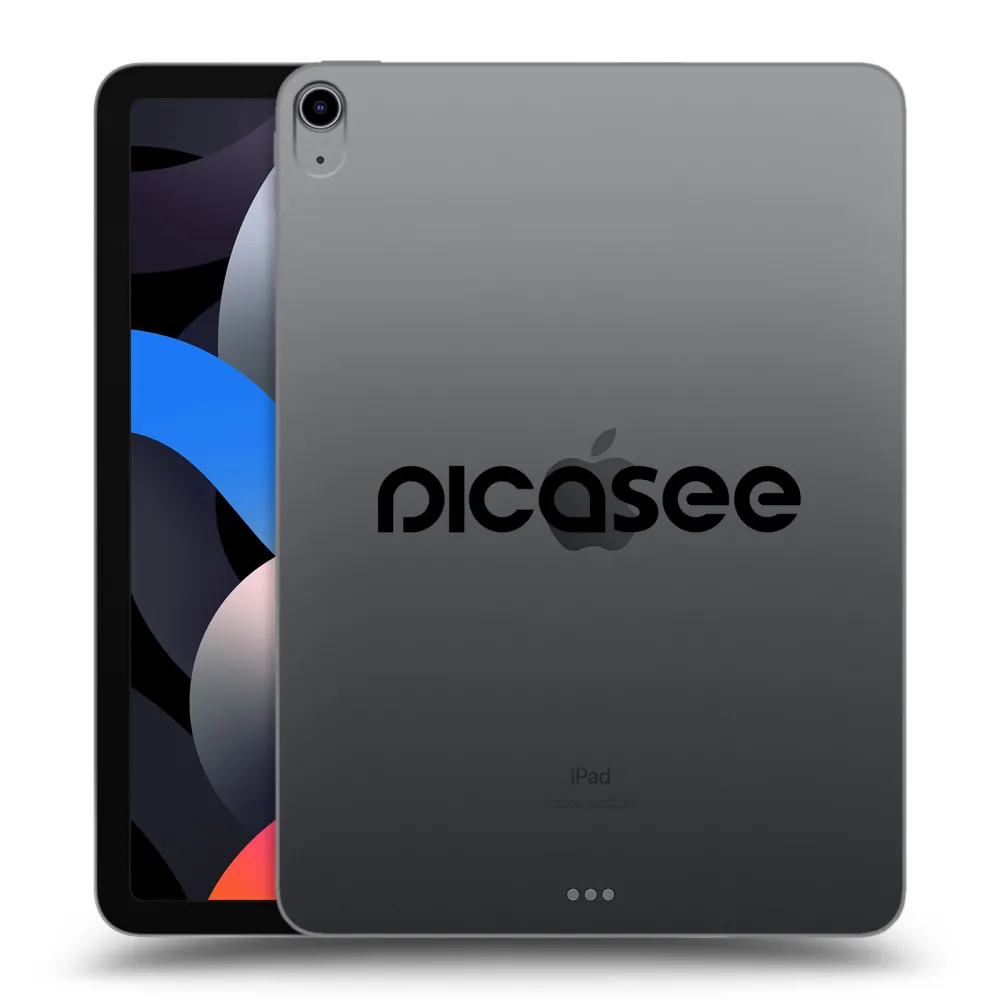Picasee silikonowe przeźroczyste etui na Apple iPad Air 4 10.9" 2020 - Picasee - new logo - black