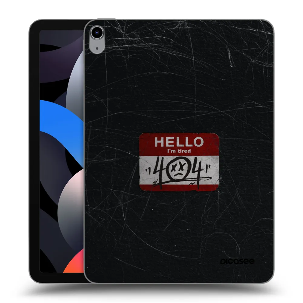 Picasee silikonowe przeźroczyste etui na Apple iPad Air 4 10.9" 2020 - HELLO 404