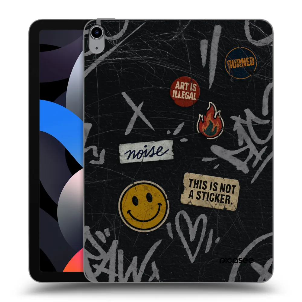 Picasee silikonowe przeźroczyste etui na Apple iPad Air 4 10.9" 2020 - STICKERS x TAGS