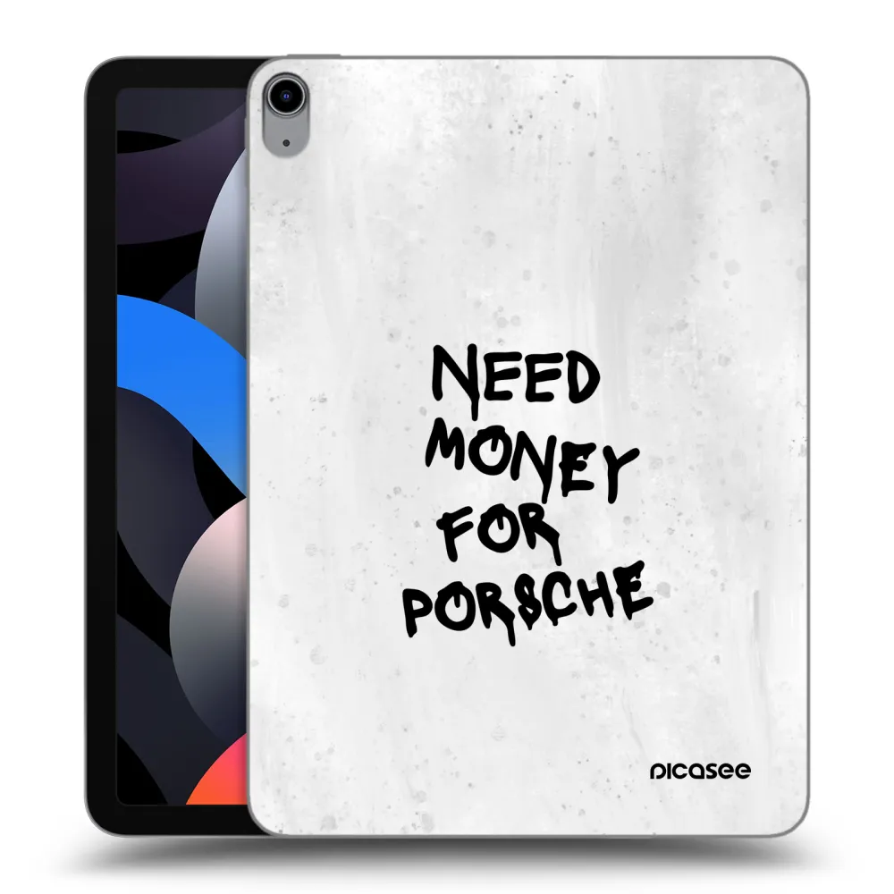 Picasee silikonowe przeźroczyste etui na Apple iPad Air 4 10.9" 2020 - White Dollar