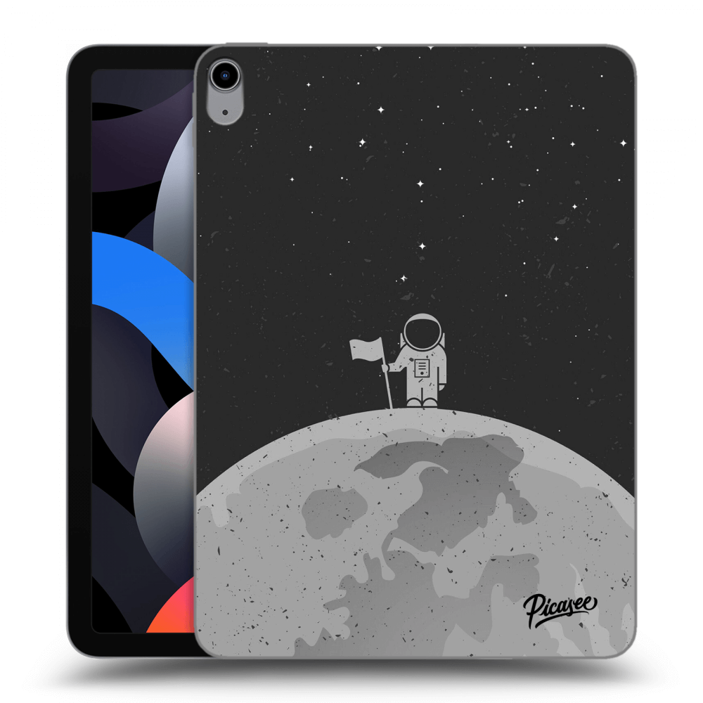 Picasee silikonowe czarne etui na Apple iPad Air 4 10.9" 2020 - Astronaut