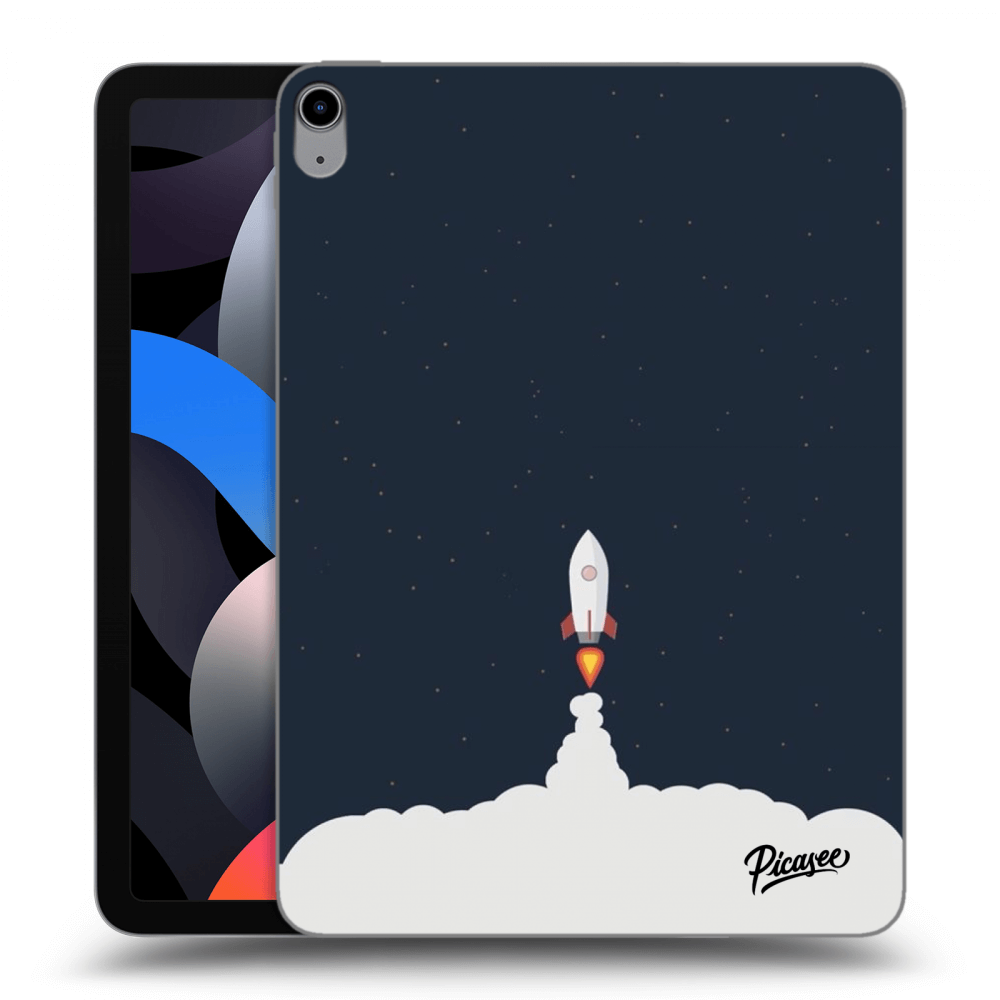Picasee silikonowe czarne etui na Apple iPad Air 4 10.9" 2020 - Astronaut 2