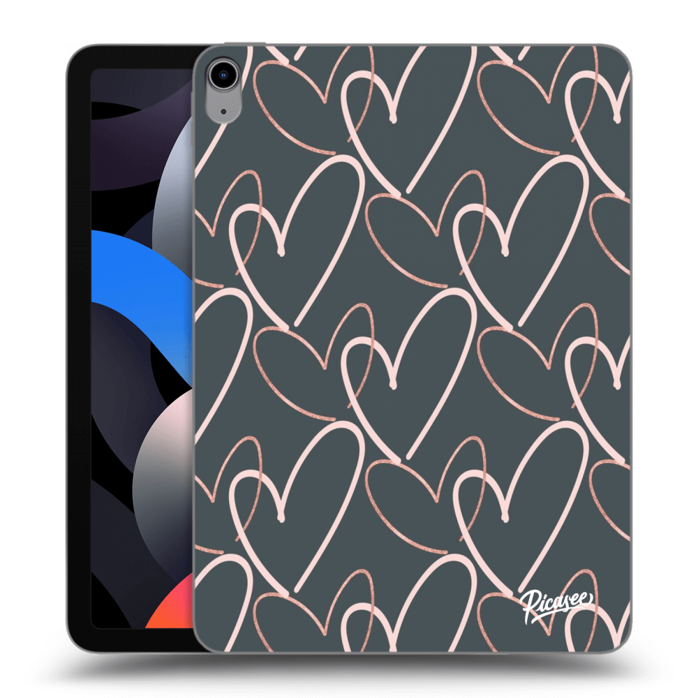 Picasee silikonowe przeźroczyste etui na Apple iPad Air 4 10.9" 2020 - Lots of love