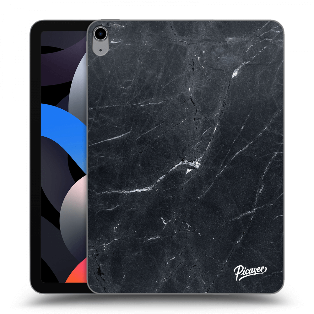 Picasee silikonowe przeźroczyste etui na Apple iPad Air 4 10.9" 2020 - Black marble