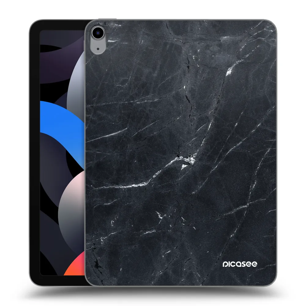 Picasee silikonowe przeźroczyste etui na Apple iPad Air 4 10.9" 2020 - Black marble
