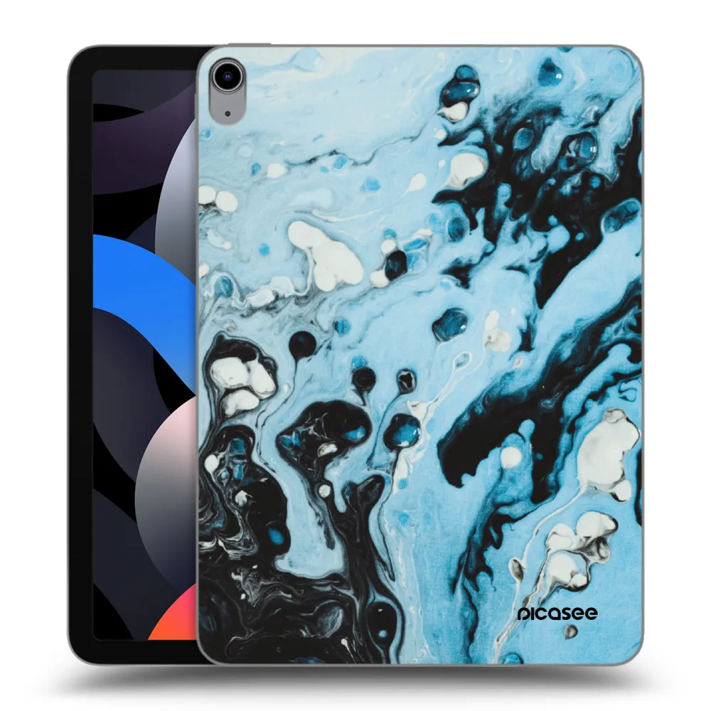 Picasee silikonowe przeźroczyste etui na Apple iPad Air 4 10.9" 2020 - Organic blue