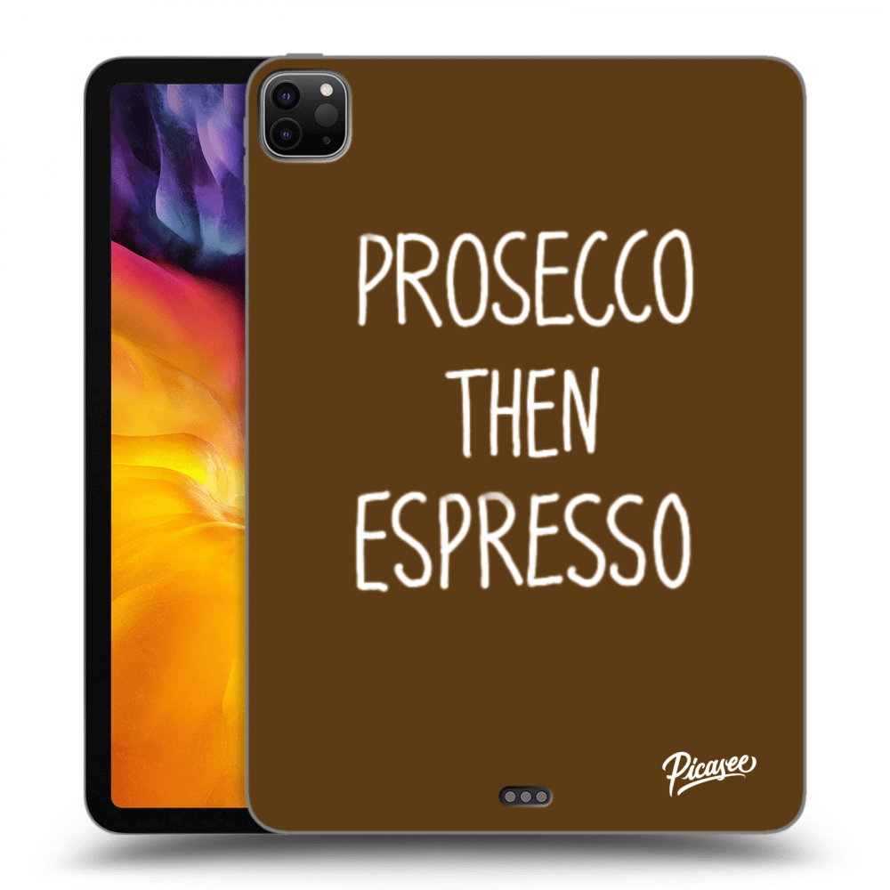 Picasee silikonowe przeźroczyste etui na Apple iPad Pro 11" 2020 (2.gen) - Prosecco then espresso