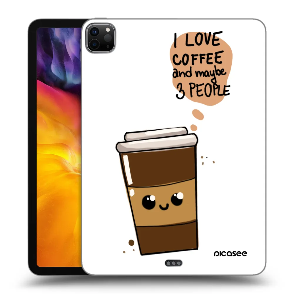 Picasee silikonowe czarne etui na Apple iPad Pro 11" 2020 (2.gen) - Cute coffee