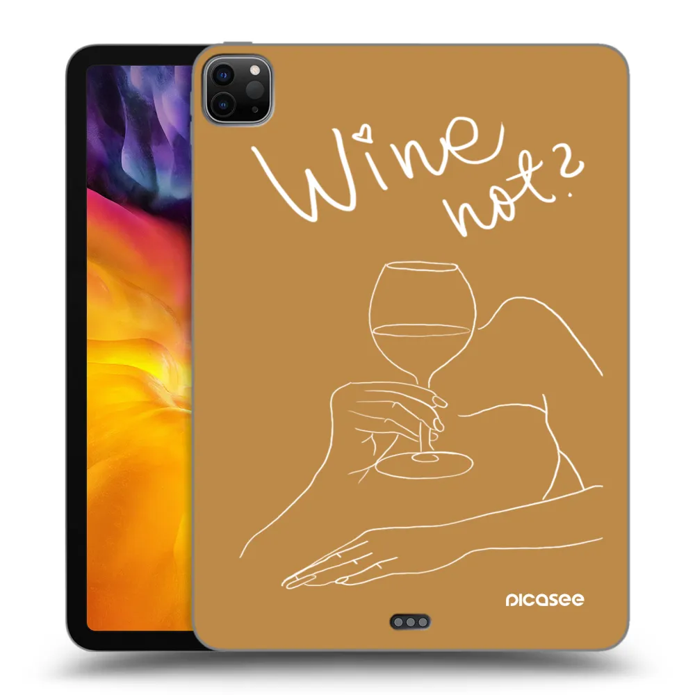 Picasee silikonowe czarne etui na Apple iPad Pro 11" 2020 (2.gen) - Wine not