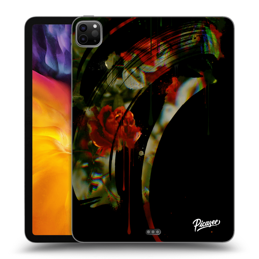 Picasee silikonowe przeźroczyste etui na Apple iPad Pro 11" 2020 (2.gen) - Roses black